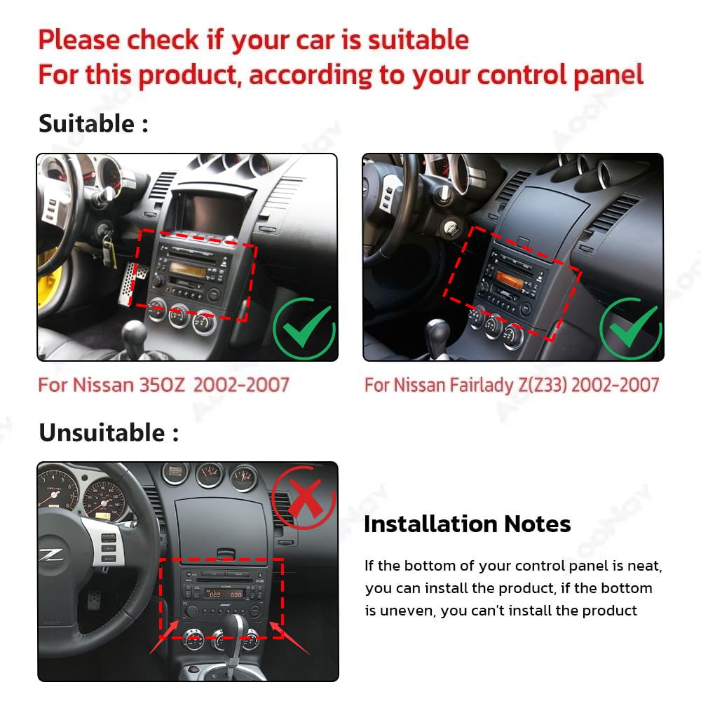 Pentohoi for Nissan 350Z 2003-2007 Car Radio Upgrade Android  Stereo Replacement Touch Screen 8 core CPU Tesla Vertical Screen Style Support Carplay and Android Auto DSP 5G WiFi