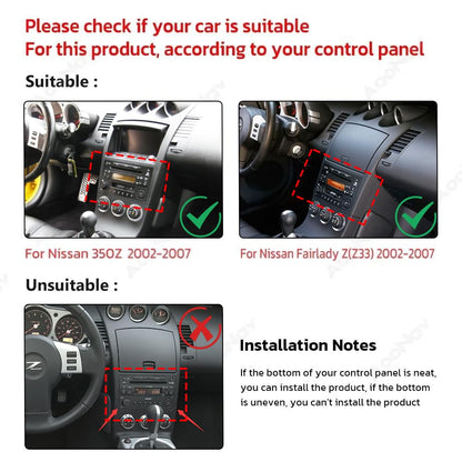 Pentohoi for Nissan 350Z 2003-2007 Car Radio Upgrade Android  Stereo Replacement Touch Screen 8 core CPU Tesla Vertical Screen Style Support Carplay and Android Auto DSP 5G WiFi
