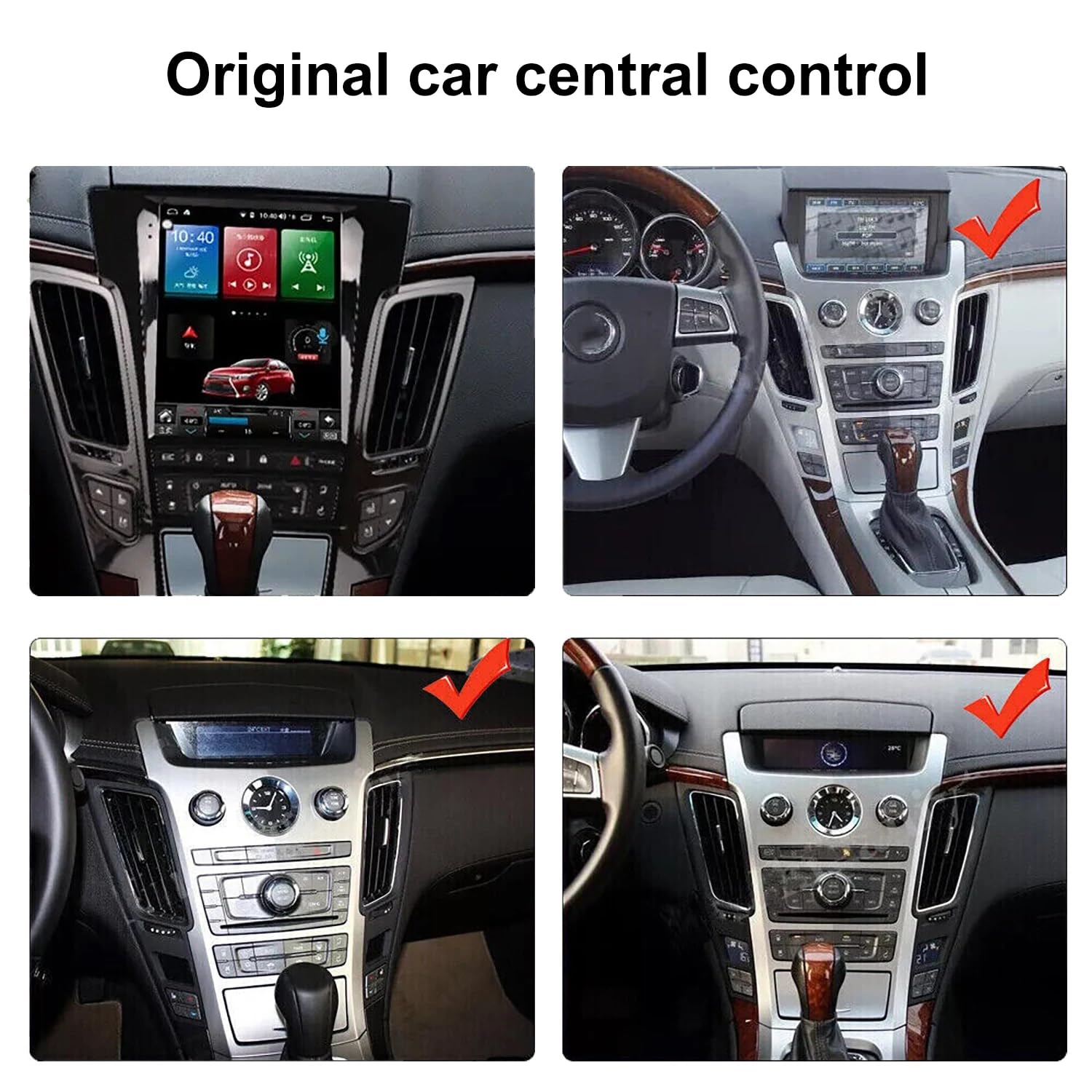 Pentohoi for Cadillac CTS 2007-2012 Car Radio Upgrade Android  Stereo Replacement Touch Screen 8 core CPU Tesla Vertical Screen Style Support Carplay and Android Auto DSP 5G WiFi