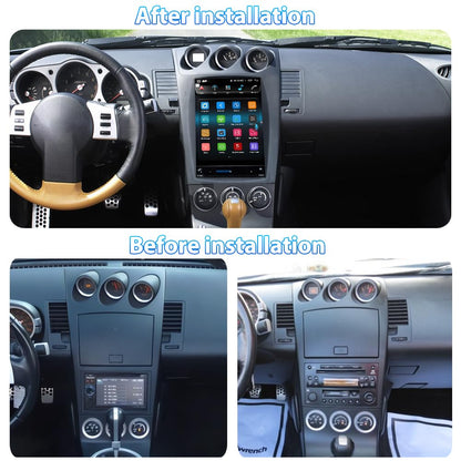 Pentohoi for Nissan 350Z 2003-2007 Car Radio Upgrade Android  Stereo Replacement Touch Screen 8 core CPU Tesla Vertical Screen Style Support Carplay and Android Auto DSP 5G WiFi