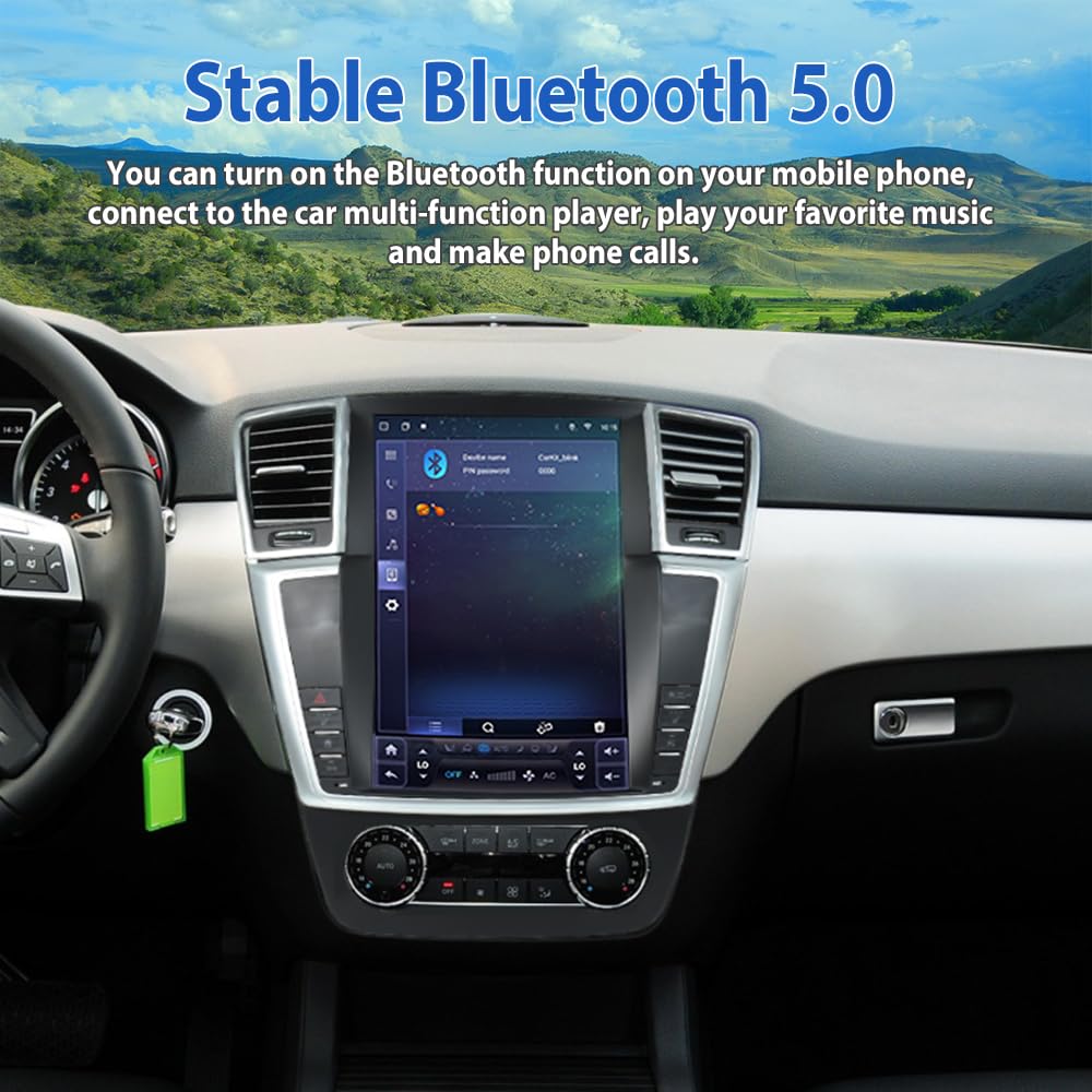 Pentohoi for Mercedes Benz GL ML Class W164 X164 ML350 ML500 ML280 GL320 GL350 GL450 2012-2015 Car Radio Upgrade Android  Stereo Replacement Touch Screen 8 core CPU Tesla Vertical Screen Style Support Carplay and Android Auto DSP 5G WiFi