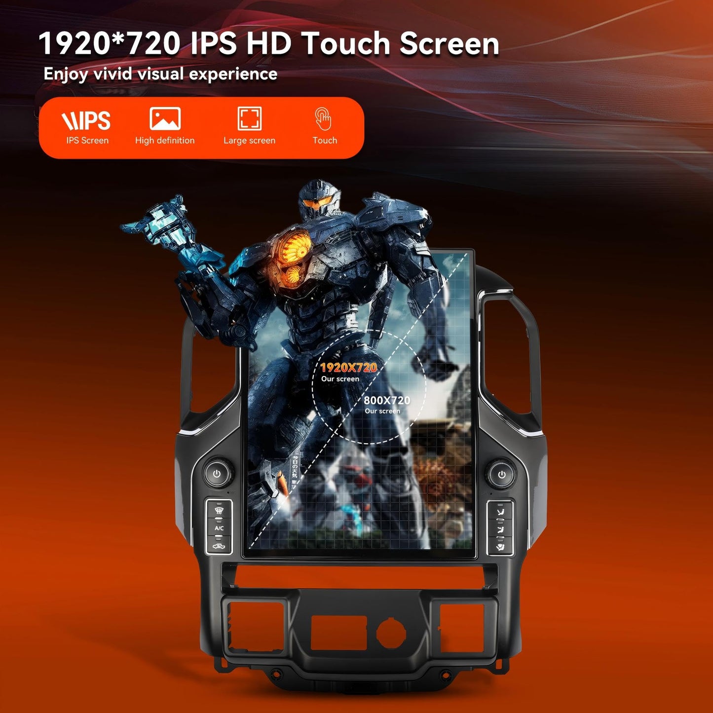 Pentohoi for Chevrolet Silverado GMC Sierra 2019-2021 Car Radio Upgrade Android  Stereo Replacement Touch Screen 8 core CPU Tesla Vertical Screen Style Support Carplay and Android Auto DSP 5G WiFi