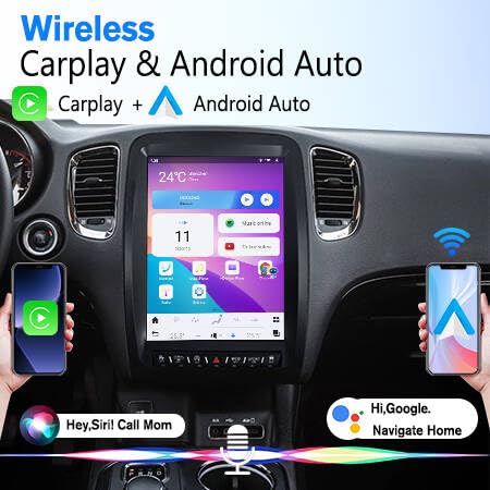 Pentohoi for Dodge Durango 2014-2021 Car Radio Upgrade Android  Stereo Replacement Touch Screen 8 core CPU Tesla Vertical Screen Style Support Carplay and Android Auto DSP 5G WiFi