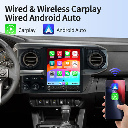 Pentohoi for Toyota Tacoma 2016-2022 Car Radio Upgrade Android  Stereo Replacement Touch Screen 8 core CPU Tesla Vertical Screen Style Support Carplay and Android Auto DSP 5G WiFi