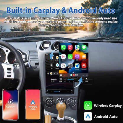 Pentohoi for Nissan 350Z 2003-2007 Car Radio Upgrade Android  Stereo Replacement Touch Screen 8 core CPU Tesla Vertical Screen Style Support Carplay and Android Auto DSP 5G WiFi