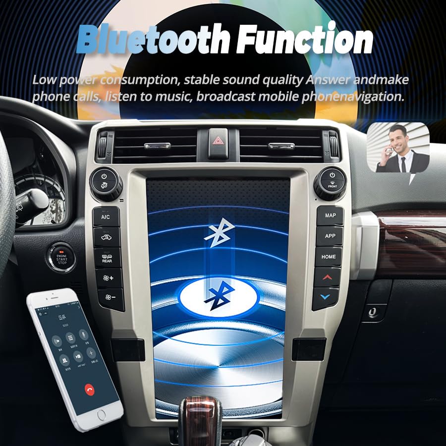 Pentohoi for Toyota 4Runner 2010-2022 Car Radio Upgrade Android  Stereo Replacement Touch Screen 8 core CPU Tesla Vertical Screen Style Support Carplay and Android Auto DSP 5G WiFi