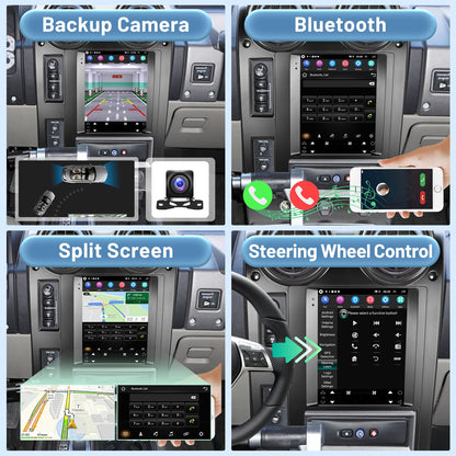 Pentohoi for Hummer H2 2004-2007 Car Radio Upgrade Android  Stereo Replacement Touch Screen 8 core CPU Tesla Vertical Screen Style Support Carplay and Android Auto DSP 5G WiFi