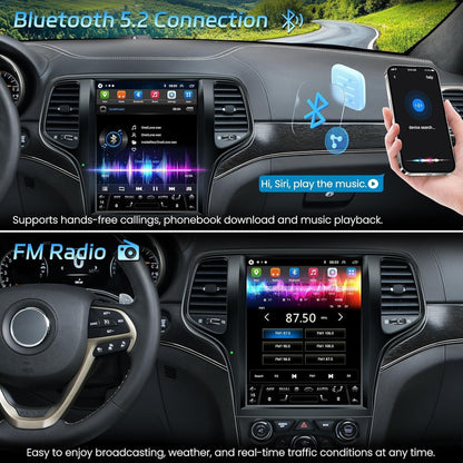 Pentohoi for Jeep Grand Cherokee 2014-2022 Car Radio Upgrade Android  Stereo Replacement Touch Screen 8 core CPU Tesla Vertical Screen Style Support Carplay and Android Auto DSP 5G WiFi