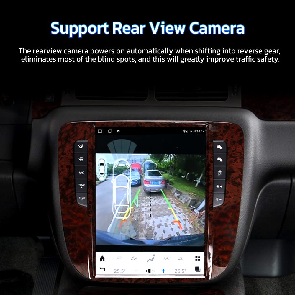 Pentohoi for GMC Yukon Chevrolet Tahoe Silverado 2007-2012 Car Radio Upgrade Android  Stereo Replacement Touch Screen 8 core CPU Tesla Vertical Screen Style Support Carplay and Android Auto DSP 5G WiFi