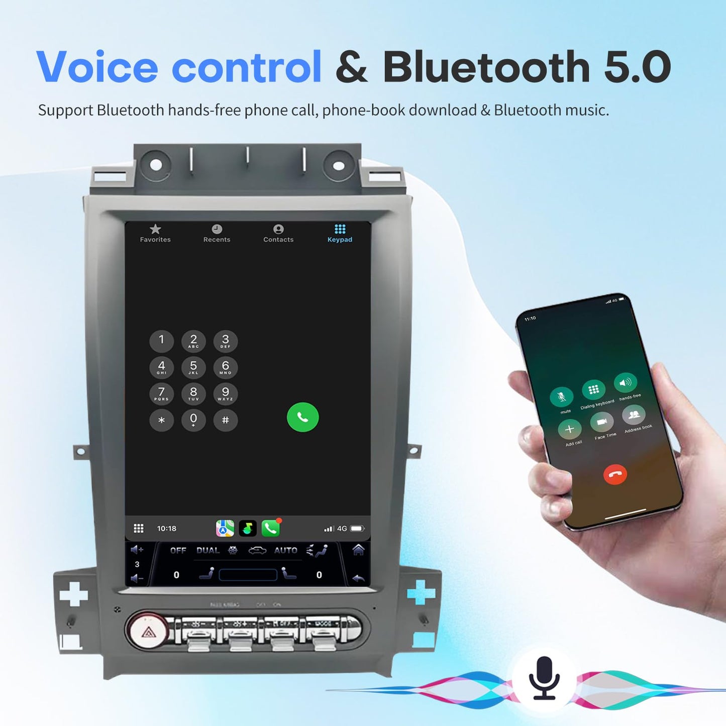 Pentohoi for Ford Taurus 2010-2019 Car Radio Upgrade Android  Stereo Replacement Touch Screen 8 core CPU Tesla Vertical Screen Style Support Carplay and Android Auto DSP 5G WiFi